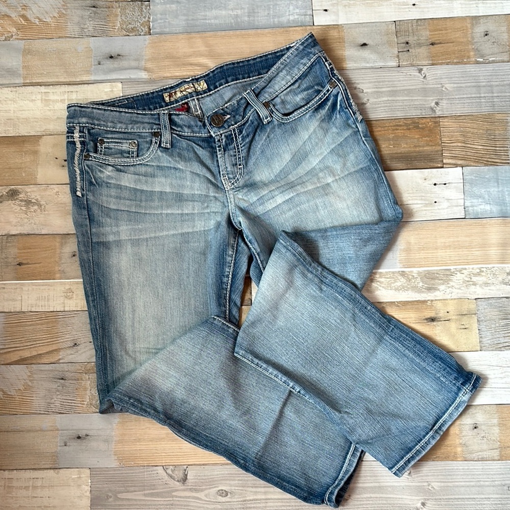 BKE Blue Boot Cut Jeans with Vintage Wash NWOT